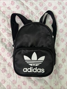 adidas Black Backpack with White Trefoil Logo